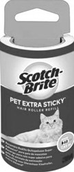 Scotch Brite pluizenkleefroller navulling, extra klevend voor dierenhaar, 48 vellen