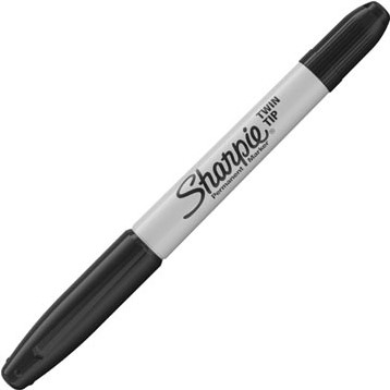 Sharpie permanente marker twin tip zwart-3