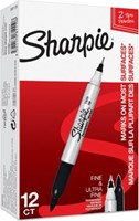 Sharpie permanente marker twin tip zwart