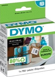 Dymo S0929120 etiketten 25 x 25 mm vierkant