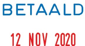 Colop tekststempel met datum Mini-Dater tekst: BETAALD-2