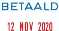 Colop tekststempel met datum Mini-Dater tekst: BETAALD-2