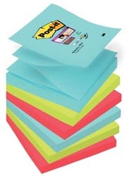 Post-it Super Sticky notes Miami, ft 76 x 76 mm, 90 vel, pak van 6 blokken