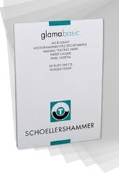 Transparant papier A3 110 g/m² blok van 50 vel Schoellershammer Glama
