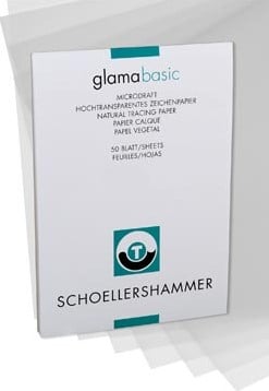 Transparant papier A3 110 g/m² blok van 50 vel Schoellershammer Glama