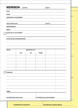 Sigel Expres werkbonblok A5 Nederlands dupli (50 x 2 vel)-2