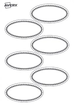 Avery Family ovale oplosbare etiketten 5,5 x 3 cm ophangbare etui met 18 etiketten-2