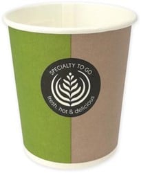 Drinkbeker Coffee To Go uit karton 100 ml pak van 80 stuks