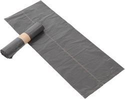 Standaard vuilniszak 60 liter grijs doos van 20 rol