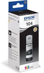 Epson inktfles 104, 4.500 pagina's, OEM C13T00P140, zwart 4500pages 70ml