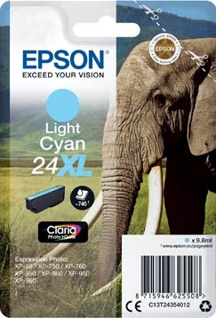 Epson inktcartridge 24XL C13T24354010 licht cyaan