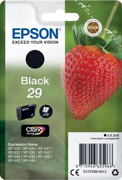 Epson inktcartridge 29 zwart, 175 pagina's - OEM: C13T29814012