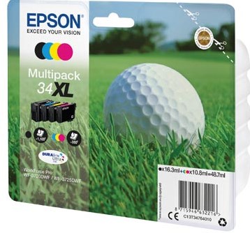 C13T34764010 EPSON WF3720DWF INK (4) HC 1x1100/3x950pages 1x16,3/3x10,8 ml-2