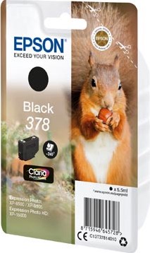 Epson inktcartridge 378, 240 pagina's, OEM C13T37814010, zwart