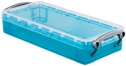 Kunststof Opbergbox 0,55 l Helblauw Really Useful Box Transparant