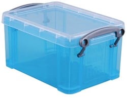 Opbergdoos 0,7 liter Hel blauwe transparant Really Useful Boxes