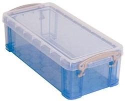 Plastic opbergdoos met deksel 09 l blauw Really Useful Box