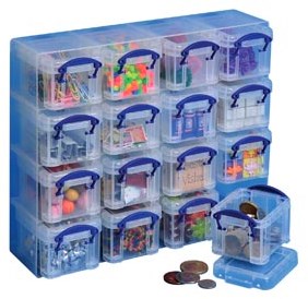 Opbergbox met 16 kleine opbergdozen van 014 liter Really Useful Box