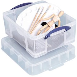 Stevige opbergbox XL Transparant Really Useful Box 18L
