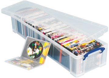 Plastic opbergdoos met deksel Really Useful Box transparant 22l-3