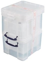 Really Useful Box Opbergdoos 35 liter, transparant, pak van 3 dozen