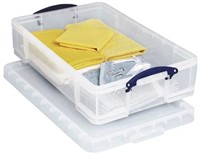 Plastic opbergbox met deksel 33 liter Really Useful Box transparant 710x440x165mm-2