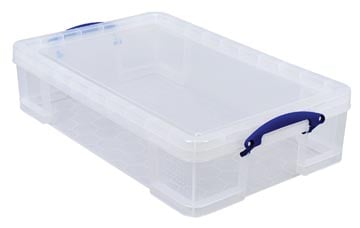 Plastic opbergbox met deksel 33 liter Really Useful Box transparant 710x440x165mm
