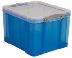 Really Useful Box opbergdoos 35 liter,transparant blauw