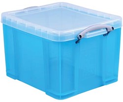 Really Useful Box opbergdoos 35 liter, transparant helblauw