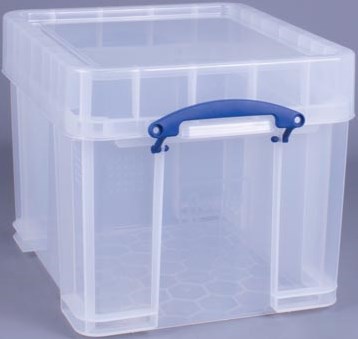 Really Useful Box 35 liter XL transparant per stuk verpakt in karton