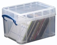 DVD Opbergbox voor CD's of DVD's Really Useful Box transparant-3