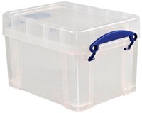 DVD Opbergbox voor CD's of DVD's Really Useful Box transparant