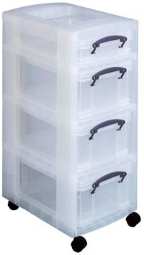 Really Useful Box trolley van opbergdozen transparant