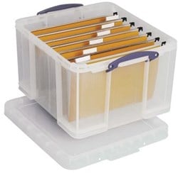 Opbergbox kunststof 42 liter Really Useful Box transparant