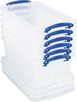 Really Useful Box opbergdoos 55 l nestbaar transparant