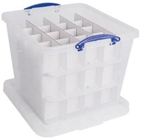 Really Useful Box opbergdoos 60 l met inzetbakje transparant-2