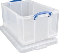 Stevige opbergbox kunststof 64 liter Really Useful Box transparant-2