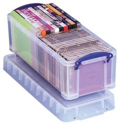 Kunststof opbergdoos Really Useful Box 6,5 liter transparant 430 x 180 x 160 mm
