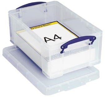 Opbergbox 9 liter transparant Really Useful Boxes
