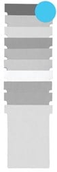 Nobo T-planbordkaarten index 1,5, ft 53 x 45 mm, blauw