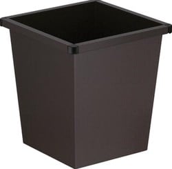 Papiermand metaal 27 liter zwart V-Part
