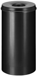 Papierbak met vlamdover Vepabins 50liter 33.5cm zwart