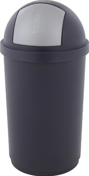 Curver vuilbak met push-deksel 50 l blauw en grijs
