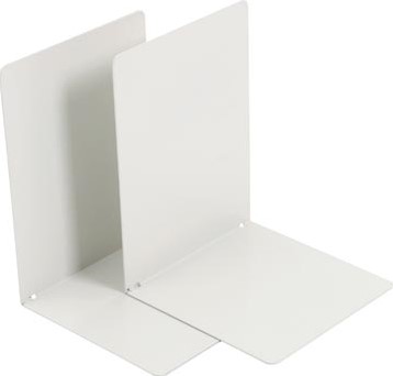 V-Part Boekensteun metaal, set van 2 stuks, wit