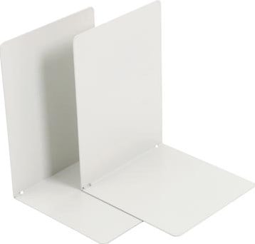 V-Part Boekensteun metaal, set van 2 stuks, wit