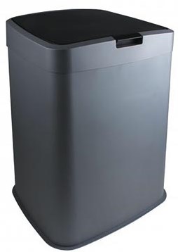 Vuilbak 70 l grijs en zwart