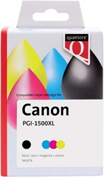 Inkcartridge Quantore Canon PG-1500XL zwart + 3 kleuren HC