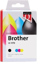Inktcartridge Quantore Brother LC-970 zwart + 3 kleuren