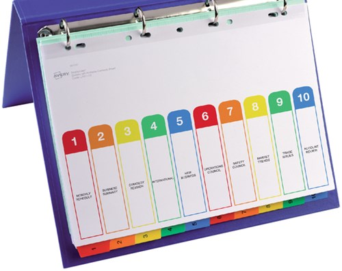 AVERY Ready Index tabbladen imprimables 10 tabs-3