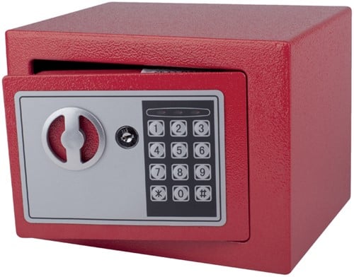 Kluisje mini 230x170x170mm elektronisch rood-2